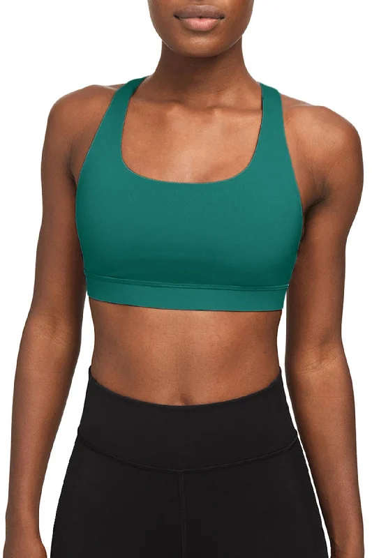 Jade Green UV 50+ Stella Seamless Racerback Sport Yoga Bra - Women Sports Support Bra