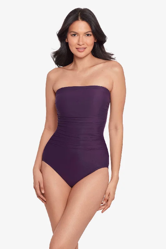 Avanti Bandeau Swimsuit Swim Dress with Belt