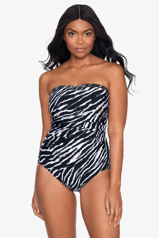 Tigre Sombra Avanti Bandeau Swimsuit Sexy Cutout Swimsuit