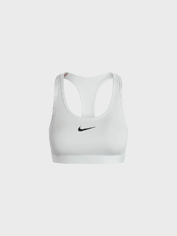 NIKE SWOOSH MEDIUM SUPPORT BRA WHITE Push-Up Wireless Bra