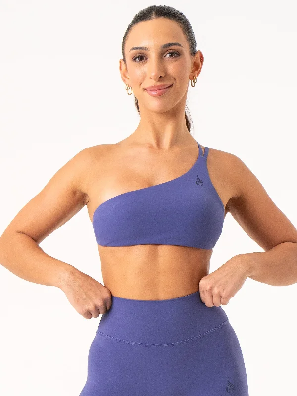 NKD One Shoulder Sports Bra - Indigo Soft Cup Bra