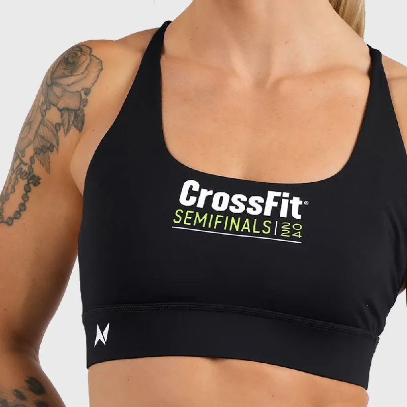 Northern Spirit - CrossFit® Semifinals Khi Women’s Crossback Sports Bra Medium Support - INK Comfortable Fit Bralette