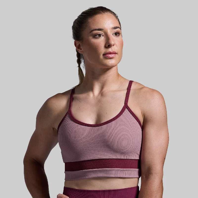 Out of Line Sports Bra (Antique Mauve) Push-Up Padded Bra