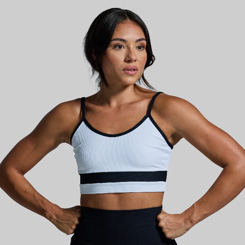 Out of Line Sports Bra (White) Chic Lace Underwear