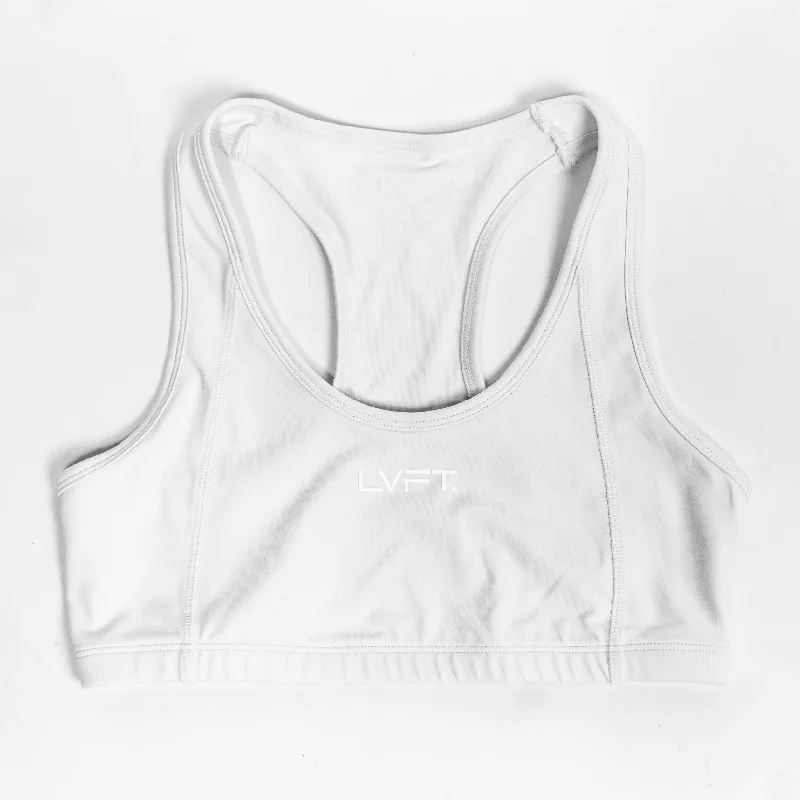 Hyper Pro Sports Bra- White Lace Back Bra