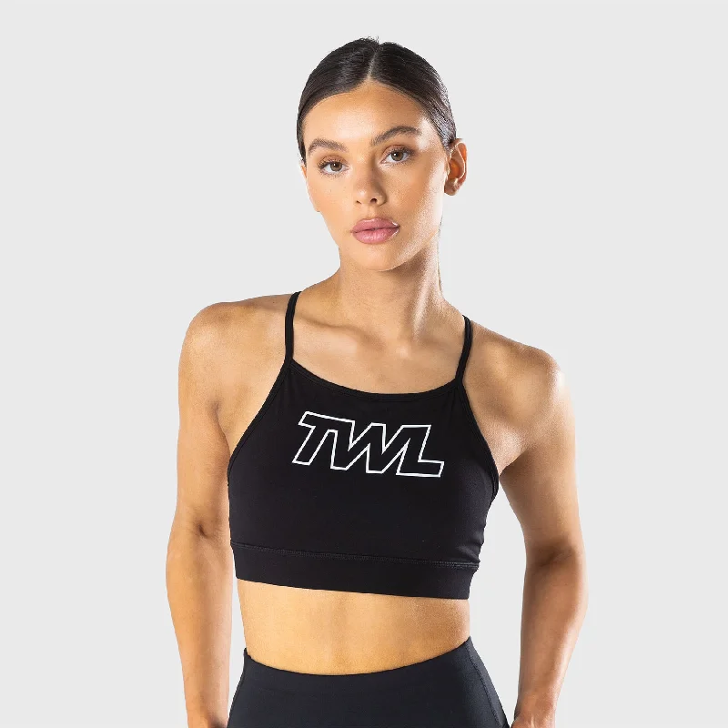 TWL - WOMEN'S FLEET BRA - ATHLETE - BLACK/WHITE Comfortable Lace Bra