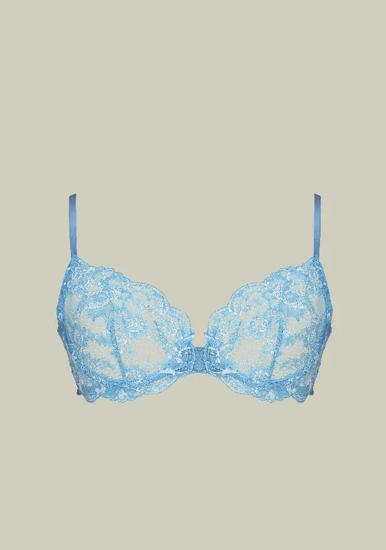 Valerie Underwired Bra in Dusty Blue Sleek Sports Bra