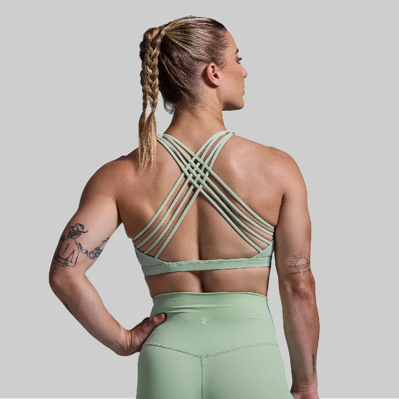 Vitality Sports Bra (Cameo Green) Adjustable Fit Bra