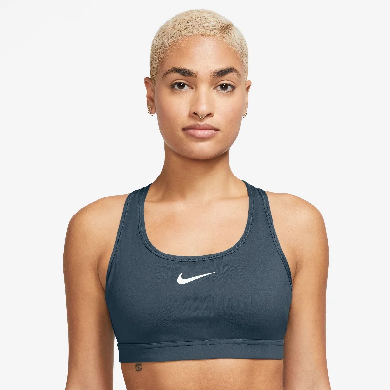 Women's Swoosh Medium Support Padded Sports Bra Soft Cup Bralette