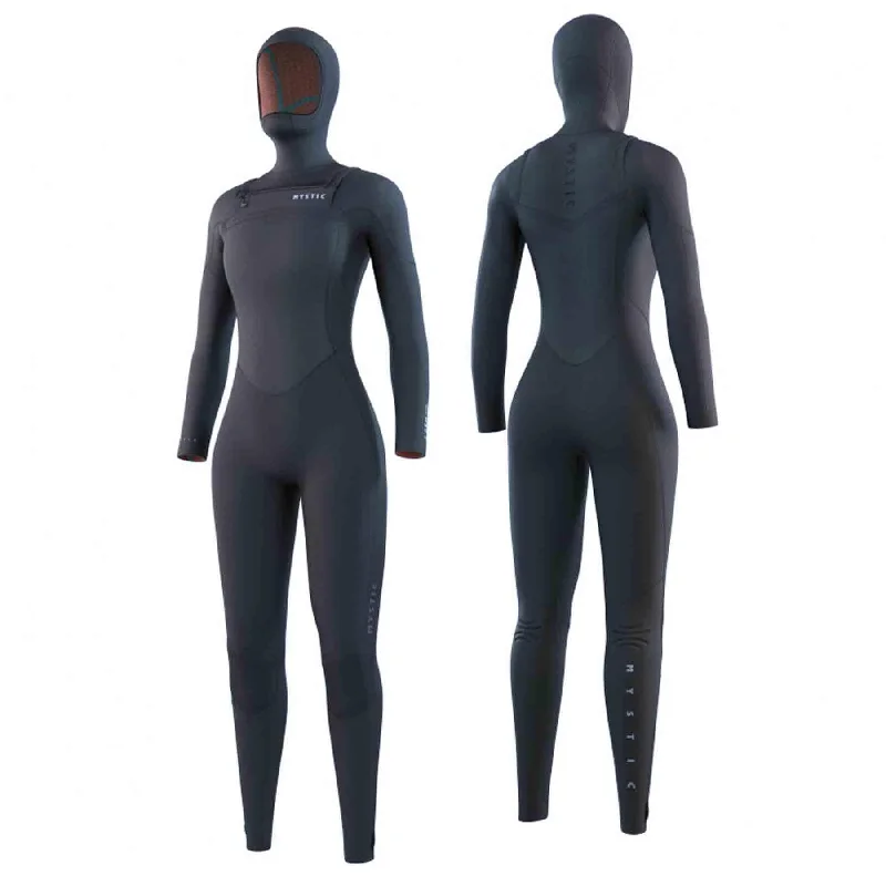 2024 Mystic Gem Hooded 6/4/3mm Women's Winter Wetsuit Hoodie with Bell Sleeves Flared Feminine 2024 Mystic Gem Hooded 6/4/3mm Women's Winter Wetsuit Hoodie with Bell Sleeves Flared Feminine