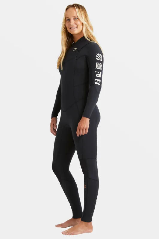 Billabong Synergy Natural 5/4 Hooded Women's Wetsuit Hoodie with Exposed Zipper Edgy Industrial Billabong Synergy Natural 5/4 Hooded Women's Wetsuit Hoodie with Exposed Zipper Edgy Industrial