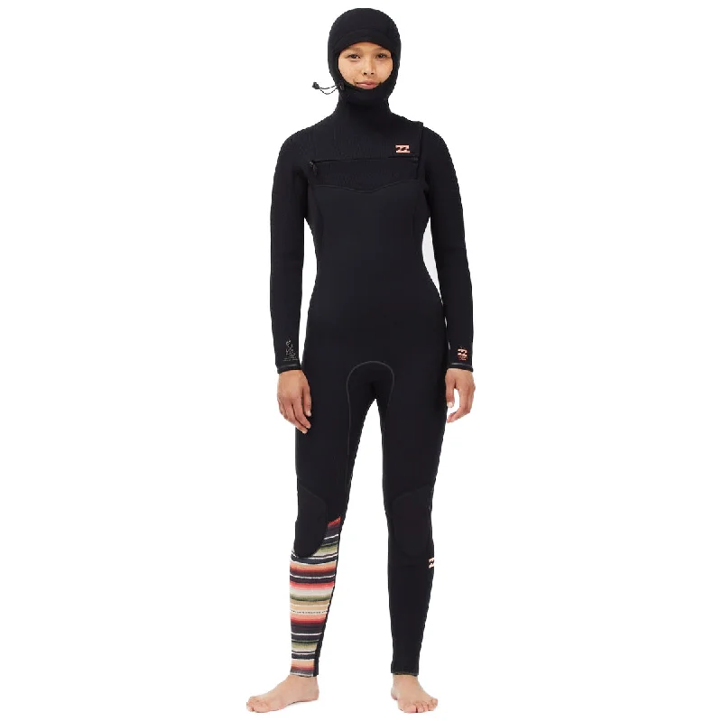 5/4 Women's Billabong Furnace Comp Series Zip Hooded Fullsuit - SERAPE Hoodie with Logo Branding Identity 5/4 Women's Billabong Furnace Comp Series Zip Hooded Fullsuit - SERAPE Hoodie with Logo Branding Identity