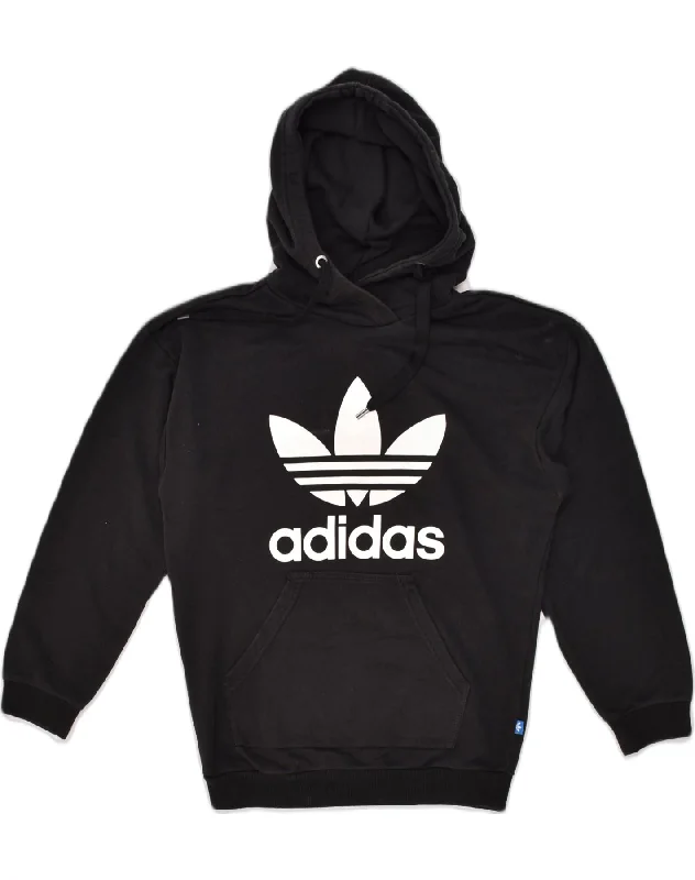 ADIDAS Womens Graphic Hoodie Jumper UK 8 Small Black Cotton Hoodie with Reflective Safety Nightwear ADIDAS Womens Graphic Hoodie Jumper UK 8 Small Black Cotton Hoodie with Reflective Safety Nightwear