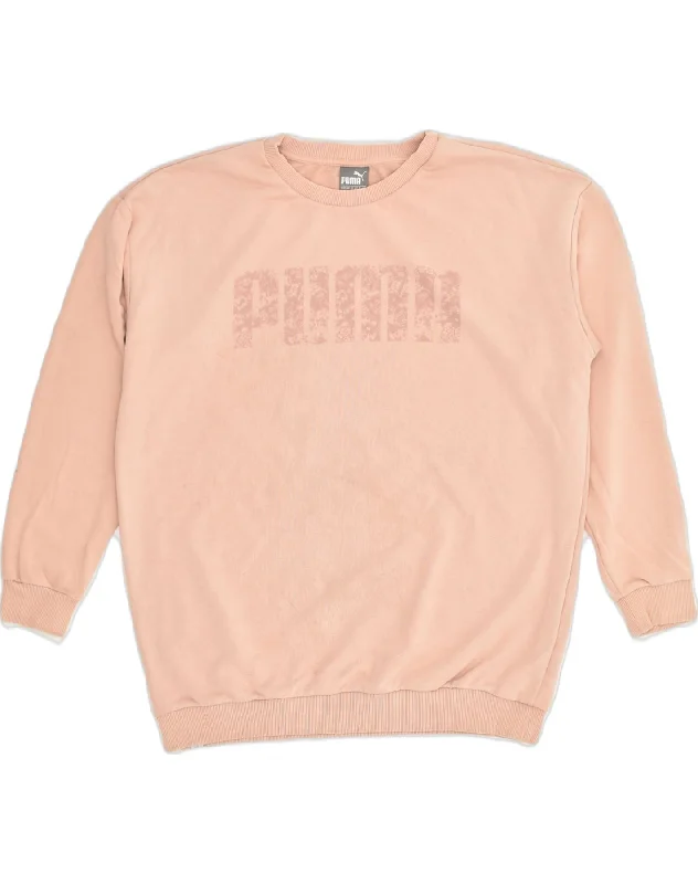 ADIDAS Womens Graphic Sweatshirt Jumper UK 16 Large Pink Cotton Hoodie with Rolled Sleeves Casual Relaxed ADIDAS Womens Graphic Sweatshirt Jumper UK 16 Large Pink Cotton Hoodie with Rolled Sleeves Casual Relaxed