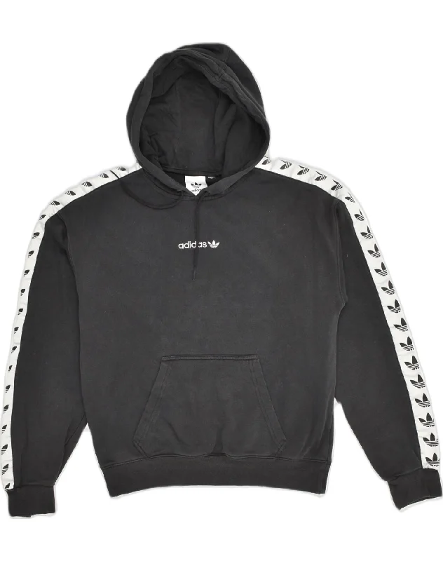 ADIDAS Womens Hoodie Jumper UK 18 XL Black Hoodie with Oversized Fit Loose Comfortable ADIDAS Womens Hoodie Jumper UK 18 XL Black Hoodie with Oversized Fit Loose Comfortable
