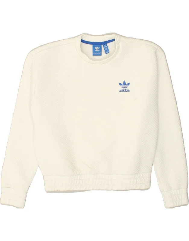 ADIDAS Womens Sweatshirt Jumper UK 10 Small White Polyester Hoodie with V-Neck Classic Versatile ADIDAS Womens Sweatshirt Jumper UK 10 Small White Polyester Hoodie with V-Neck Classic Versatile