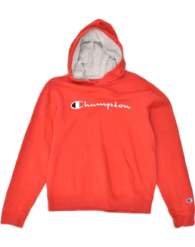 CHAMPION Womens Graphic Hoodie Jumper UK 18 XL Red Cotton Hoodie with Lace Feminine Delicate CHAMPION Womens Graphic Hoodie Jumper UK 18 XL Red Cotton Hoodie with Lace Feminine Delicate