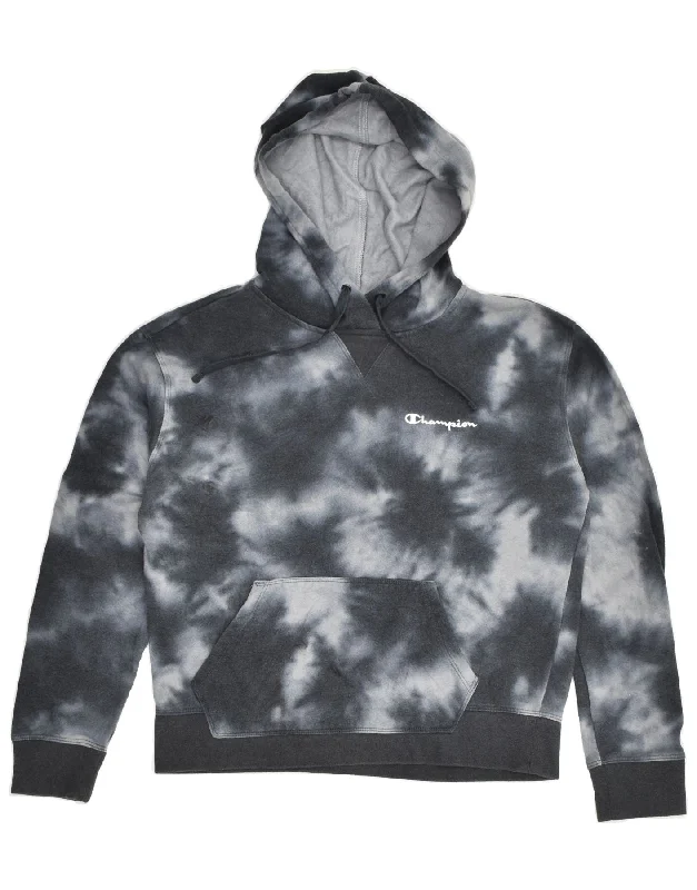 CHAMPION Womens Hoodie Jumper UK 8 Small Grey Tie Dye Cotton Hoodie Jacket Zipper Layering CHAMPION Womens Hoodie Jumper UK 8 Small Grey Tie Dye Cotton Hoodie Jacket Zipper Layering