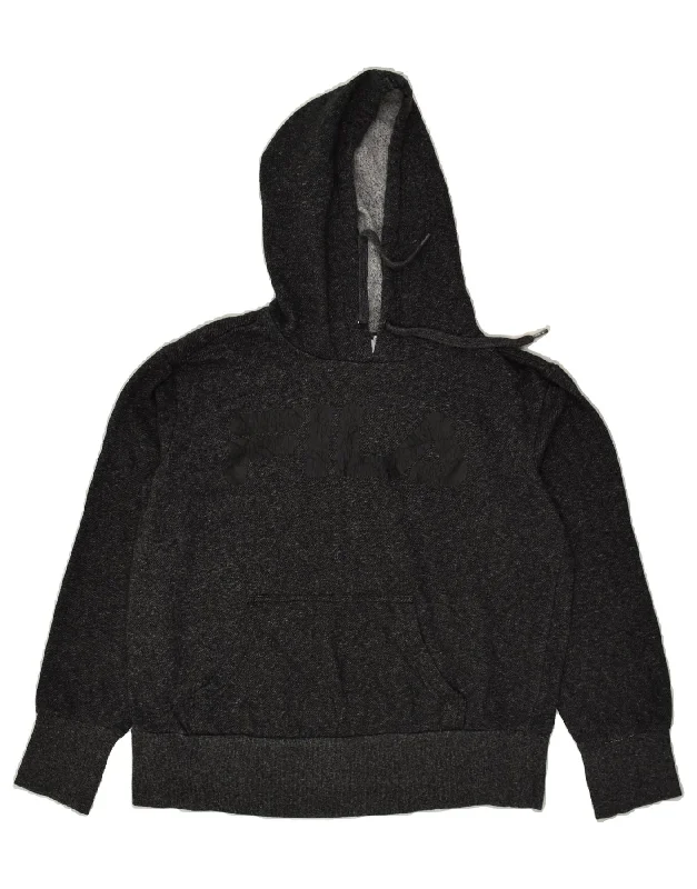 FILA Womens Graphic Hoodie Jumper UK 12 Medium Grey Flecked Cotton Hoodie with Reflective Safety Nightwear FILA Womens Graphic Hoodie Jumper UK 12 Medium Grey Flecked Cotton Hoodie with Reflective Safety Nightwear