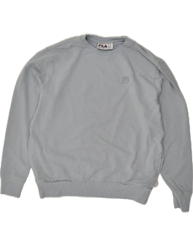 FILA Womens Sweatshirt Jumper UK 14 Medium Grey Cotton Hoodie with Lace Feminine Delicate FILA Womens Sweatshirt Jumper UK 14 Medium Grey Cotton Hoodie with Lace Feminine Delicate