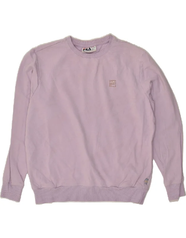 FILA Womens Sweatshirt Jumper UK 16 Large Purple Cotton Hoodie with Tie-Dye Psychedelic Retro FILA Womens Sweatshirt Jumper UK 16 Large Purple Cotton Hoodie with Tie-Dye Psychedelic Retro