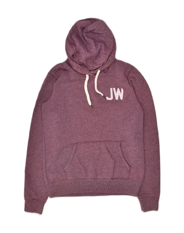 JACK WILLS Womens Graphic Hoodie Jumper UK 10 Small Purple Cotton Hoodie with Hem Frayed Vintage Worn JACK WILLS Womens Graphic Hoodie Jumper UK 10 Small Purple Cotton Hoodie with Hem Frayed Vintage Worn