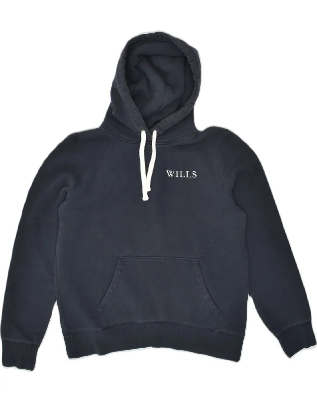 JACK WILLS Womens Hoodie Jumper UK 14 Large Navy Blue Cotton Hoodie with Hood Adjustable Protection JACK WILLS Womens Hoodie Jumper UK 14 Large Navy Blue Cotton Hoodie with Hood Adjustable Protection