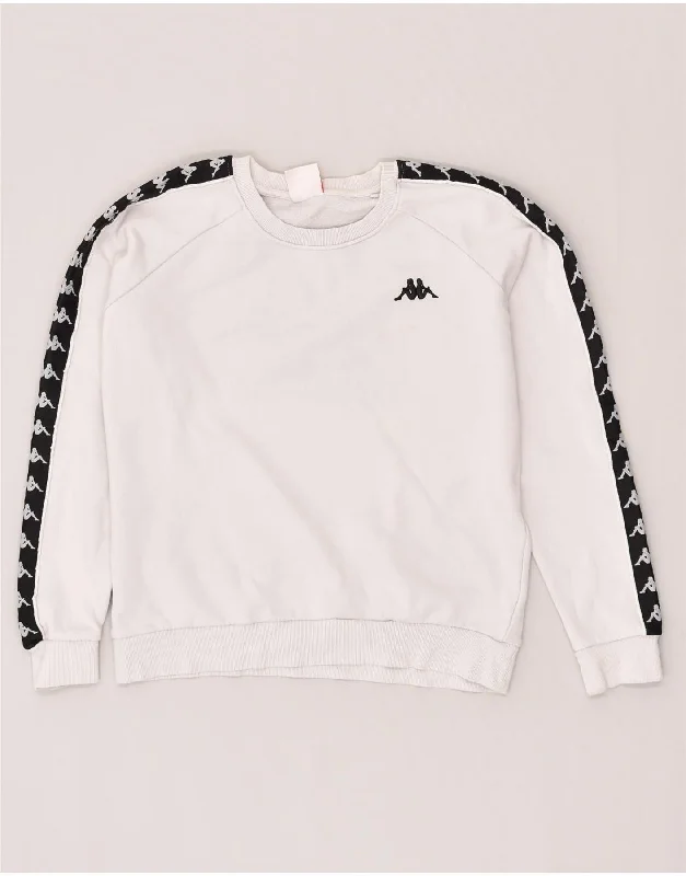 KAPPA Womens Sweatshirt Jumper UK 18 XL Off White Cotton Hoodie with Pastel Soft Subtle KAPPA Womens Sweatshirt Jumper UK 18 XL Off White Cotton Hoodie with Pastel Soft Subtle