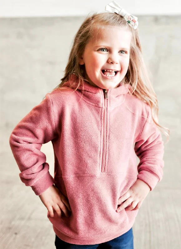 Kids Ampersand Half Zip Hoodie {Cozy Cutie-Raspberry} Hoodie with Full-Zip Functional Layering Kids Ampersand Half Zip Hoodie {Cozy Cutie-Raspberry} Hoodie with Full-Zip Functional Layering
