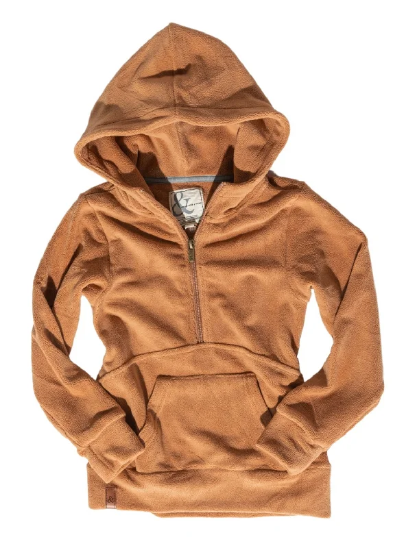 Kids Cozy Cutie Half Zip Hoodie-Maple {Ampersand} Zip Hoodie Drawstring Kangaroo Pocket Kids Cozy Cutie Half Zip Hoodie-Maple {Ampersand} Zip Hoodie Drawstring Kangaroo Pocket