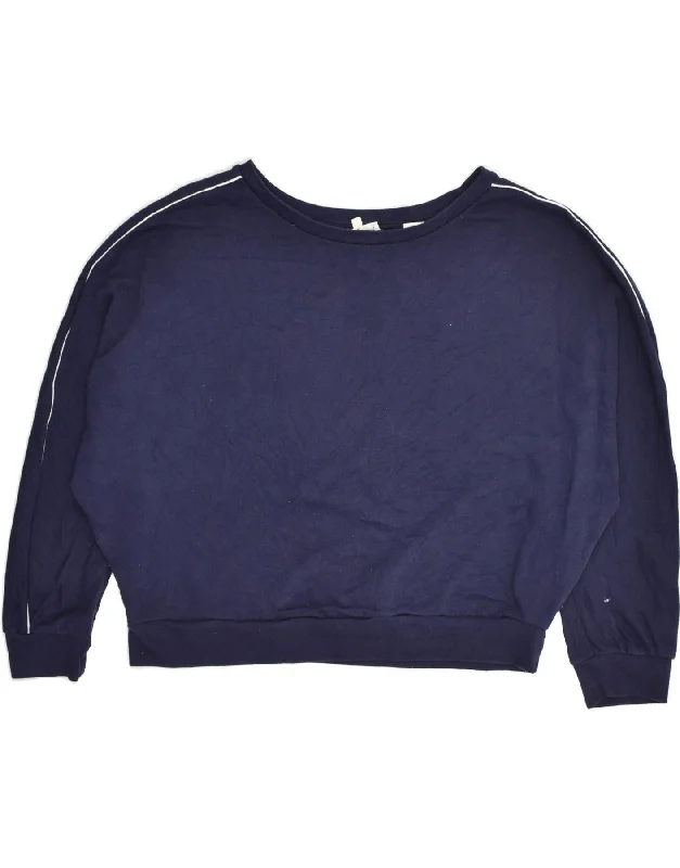 LEVI'S Womens Sweatshirt Jumper UK 14 Large Navy Blue Cotton Hoodie Dress Longline Feminine LEVI'S Womens Sweatshirt Jumper UK 14 Large Navy Blue Cotton Hoodie Dress Longline Feminine