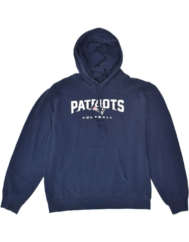 NFL Womens Graphic Hoodie Jumper UK 18 XL Navy Blue Cotton Hoodie with Contrast Stitching Detailed Premium NFL Womens Graphic Hoodie Jumper UK 18 XL Navy Blue Cotton Hoodie with Contrast Stitching Detailed Premium