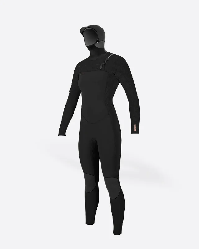 ONeill Hyperfreak 5m Womens Hooded Wetsuit Hoodie with Button Placket Classic Preppy ONeill Hyperfreak 5m Womens Hooded Wetsuit Hoodie with Button Placket Classic Preppy