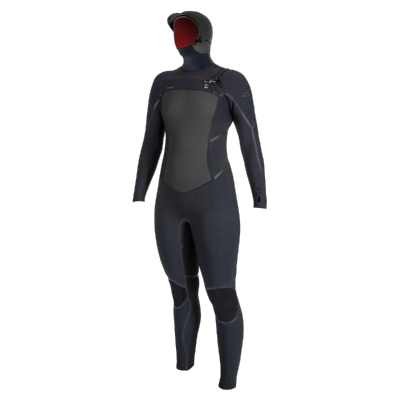 O'Neill Women's Psycho Tech F.U.Z.E. 6/4+mm Hooded Wetsuit - A00 Hoodie with Gradient Ombre Colorful O'Neill Women's Psycho Tech F.U.Z.E. 6/4+mm Hooded Wetsuit - A00 Hoodie with Gradient Ombre Colorful