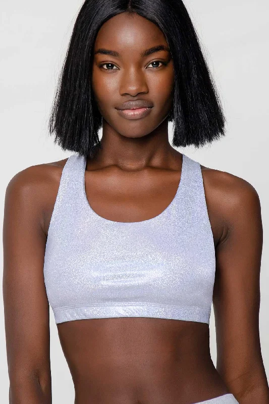CLEARANCE! 65% off with code: VIP65 - Holographic White Stella Seamless Racerback Sport Yoga Bra - Women Full Coverage Bralette CLEARANCE! 65% off with code: VIP65 - Holographic White Stella Seamless Racerback Sport Yoga Bra - Women Full Coverage Bralette