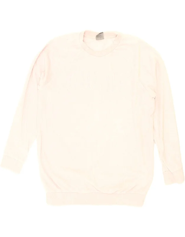PUMA Womens Loose Fit Graphic Sweatshirt Jumper UK 14 Large Pink Hoodie with Set-In Sleeves Structured Classic PUMA Womens Loose Fit Graphic Sweatshirt Jumper UK 14 Large Pink Hoodie with Set-In Sleeves Structured Classic