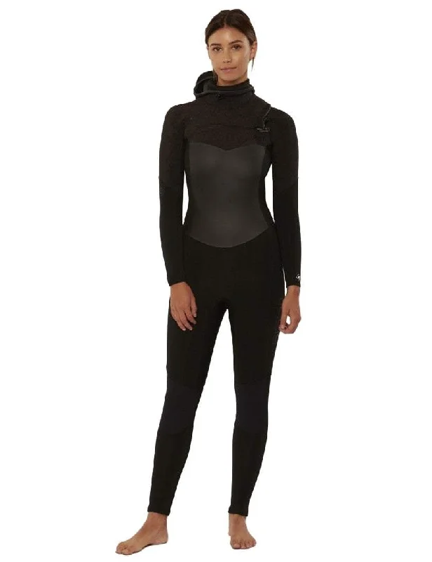 Sisstr 7 seas 5/4 Hooded Chest Zip Wetsuit- blk Hoodie with Button Placket Classic Preppy Sisstr 7 seas 5/4 Hooded Chest Zip Wetsuit- blk Hoodie with Button Placket Classic Preppy