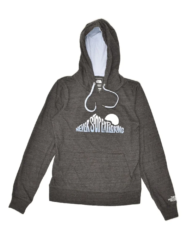 THE NORTH FACE Womens Classic Fit Graphic Hoodie Jumper UK 14 Medium Grey Hoodie with High-Low Hem Asymmetrical Trendy THE NORTH FACE Womens Classic Fit Graphic Hoodie Jumper UK 14 Medium Grey Hoodie with High-Low Hem Asymmetrical Trendy