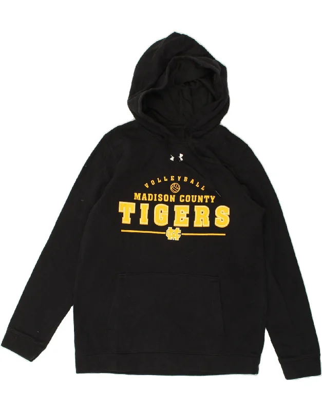 UNDER ARMOUR Womens Tigers Graphic Hoodie Jumper UK 14 Medium Black Hoodie with Cropped Fit Short Trendy UNDER ARMOUR Womens Tigers Graphic Hoodie Jumper UK 14 Medium Black Hoodie with Cropped Fit Short Trendy