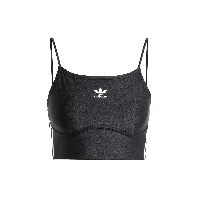 W 3-Stripe Bra Top 'Black' Soft Padded Bralette
