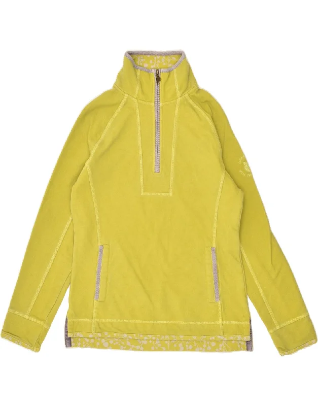 WEIRD FISH Womens Zip Neck Sweatshirt Jumper UK 10 Small Green Cotton Hoodie with Tied Waist Feminine Flattering WEIRD FISH Womens Zip Neck Sweatshirt Jumper UK 10 Small Green Cotton Hoodie with Tied Waist Feminine Flattering