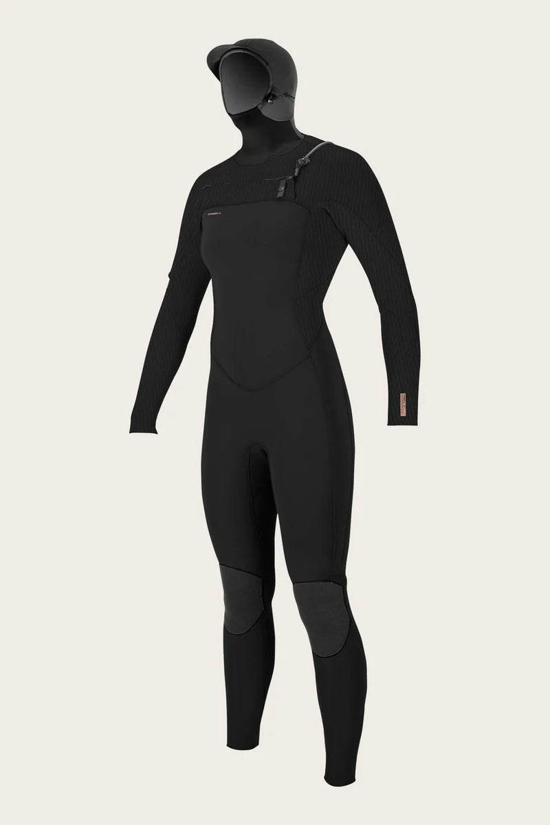 Women's O'Neill Hyperfreak 5.5/4mm Hooded Wetsuit Hoodie with Set-In Sleeves Structured Classic Women's O'Neill Hyperfreak 5.5/4mm Hooded Wetsuit Hoodie with Set-In Sleeves Structured Classic