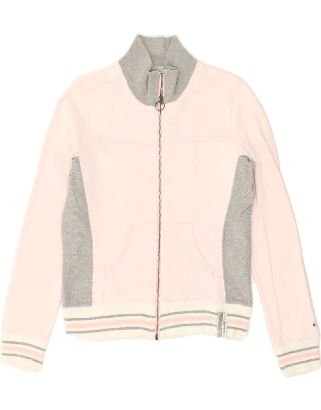 CHAMPION Womens Tracksuit Top Jacket UK 10 Small Pink Colourblock Chenille Jacket Brocade Jacket Lace Jacket