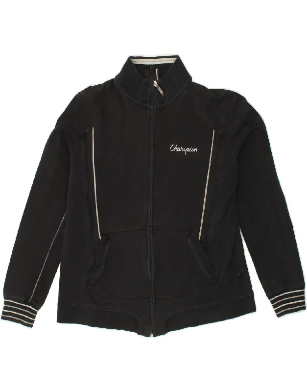 CHAMPION Womens Tracksuit Top Jacket UK 16 Large Black Mesh Jacket Canvas Jacket Denim Jacket