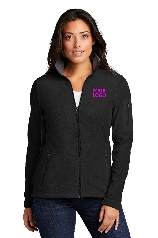 Port Authority Ladies Summit Fleece Custom Full-Zip Jackets, Black/ Black Fleece Jacket Down Jacket Parka