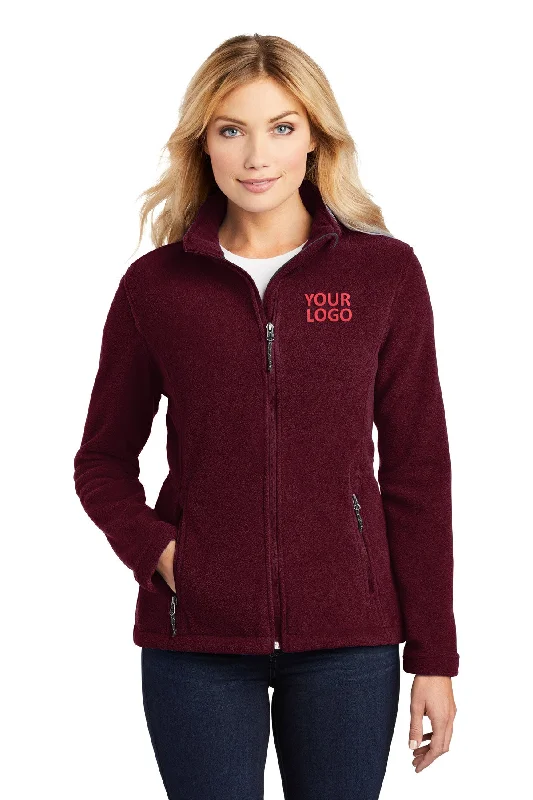 Port Authority Ladies Value Fleece Customized Jackets, Maroon Satin Jacket Silk Jacket Chiffon Jacket