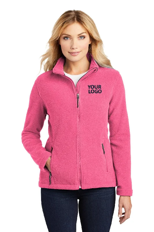 Port Authority Ladies Value Fleece Customized Jackets, Pink Blossom Nylon Jacket Polyester Jacket Spandex Jacket