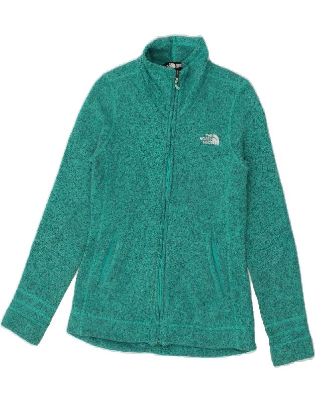 THE NORTH FACE Womens Tracksuit Top Jacket UK 12 Medium Turquoise Flecked Fleece Jacket Down Jacket Parka