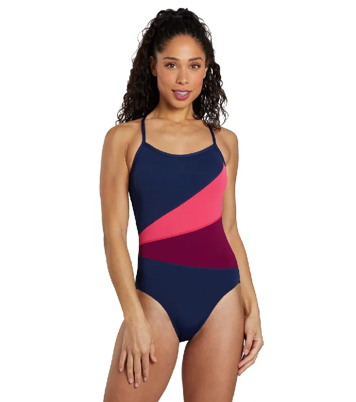 Dolfin Women's Aquashape Color Block Moderate One Piece Swimsuit Navy/Cabernet Color-Block Bikini Dolfin Women's Aquashape Color Block Moderate One Piece Swimsuit Navy/Cabernet Color-Block Bikini