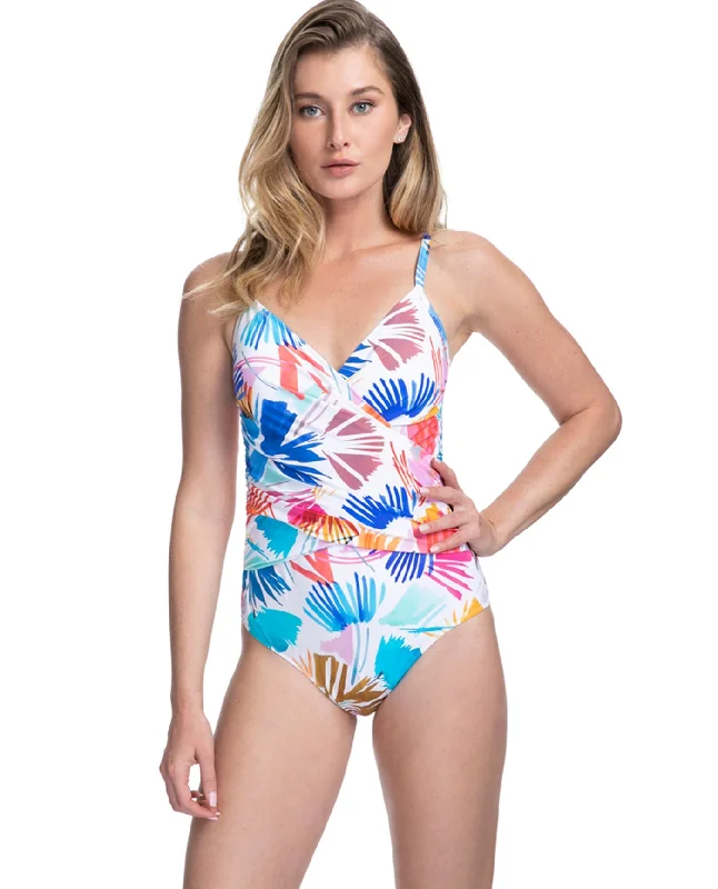 Profile By Gottex Splash V-Neck Lingerie Surplice One Piece Swimsuit Quick-Dry Swimsuit Profile By Gottex Splash V-Neck Lingerie Surplice One Piece Swimsuit Quick-Dry Swimsuit